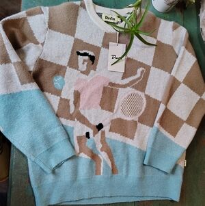 Duvin Graphic Sweater with Pastel Design